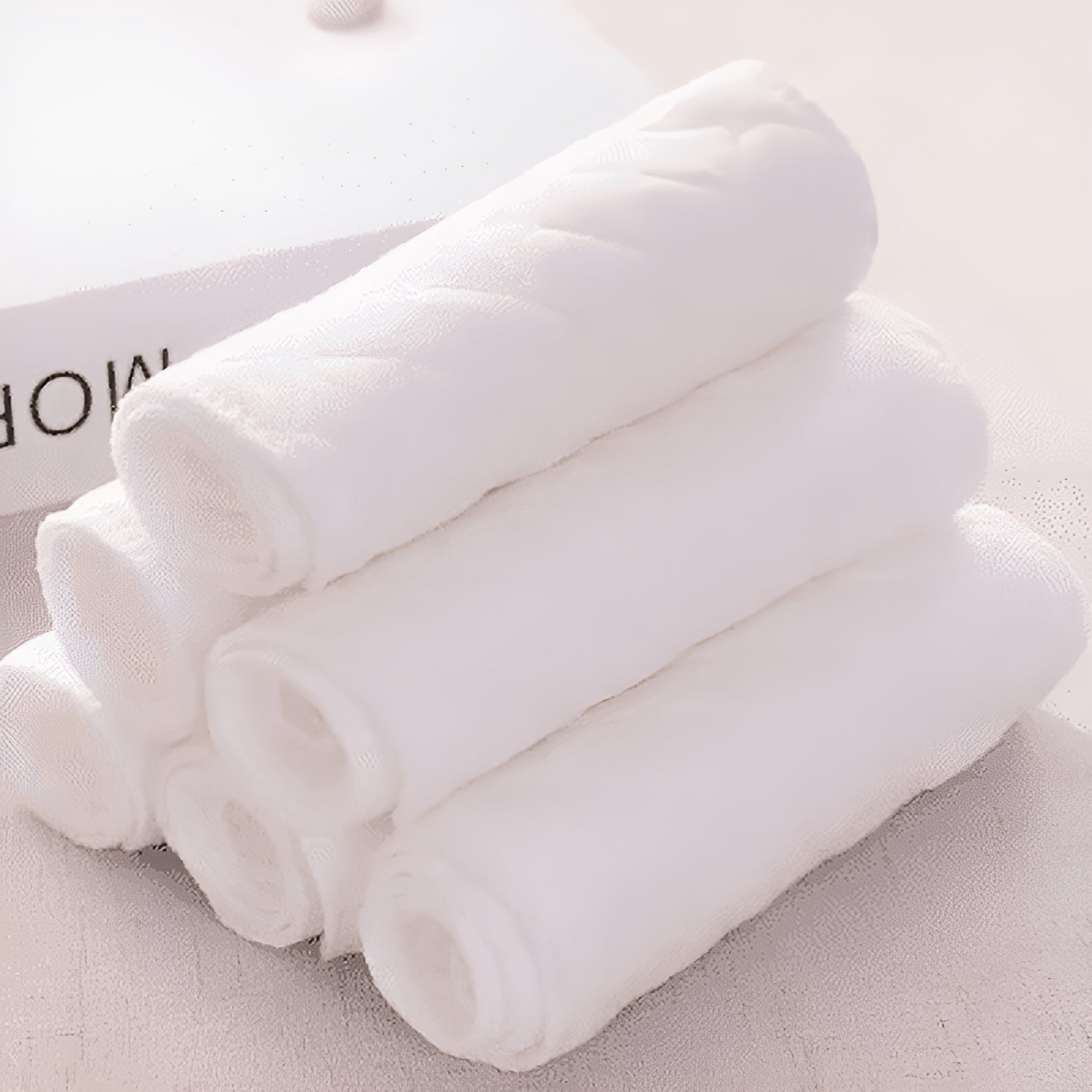 AUQ 2026 New 6 Pcs Organic Cotton Muslin Burp Cloths 12X5 Inch-Ultra Soft Absorbent Baby Washcloths for Newborns,Nursing&Diaper Changing Essentials for Home,Travel,Daycare,Baby Shower