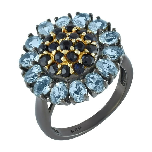 Blue Topaz Gemstone Ring