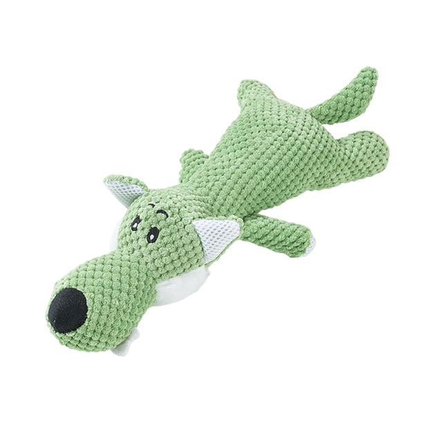 Juguete de peluche para perro, diseño de lobo, león y elefante, juguete masticable con sonido chirriante, juguete interactivo para cachorros.