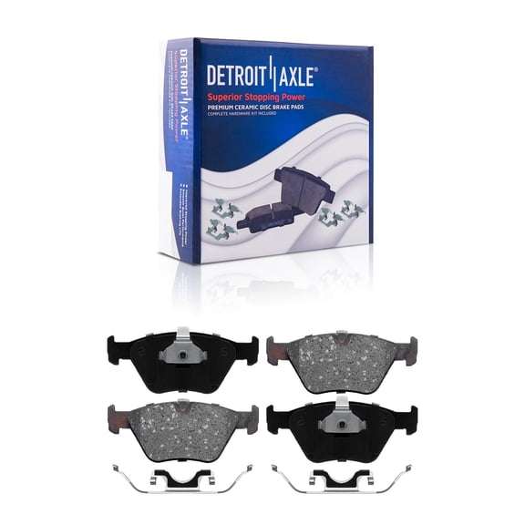 Detroit Axle - Front Ceramic Brake Pads Replacement for BMW 325i 328i 330i 525i 528i 128i 323i 325xi 328xi Z4 X1