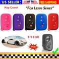 thumbnail image 4 of Silicone Keyless Entry Fob Skin Case Cover for Lexus LX RX CT GX ES HS LS RC Key (blue and blue,2 in pack), 4 of 4