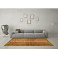 thumbnail image 3 of Ahgly Company Indoor Round Abstract Orange Modern Area Rugs, 6' Round, 3 of 4