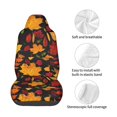 thumbnail image 4 of Wukai Autumn Maple Leaves A Full Set Car Seat Covers with Soft Padding Universal Auto Front Seats Protector and Cushion Mat, 4 of 5