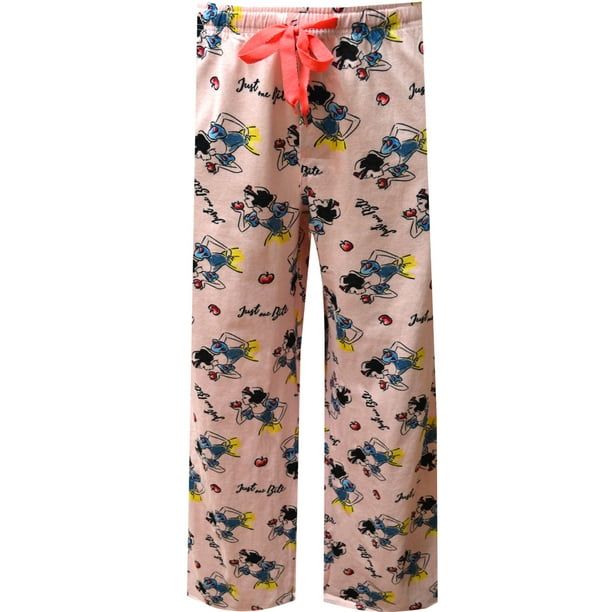 MJC Womens Disney Princess Snow White Pink Cotton Loungepants Medium