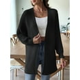 thumbnail image 2 of Women Knit Long Cardigan Long Sleeve Open Front Oversized Sweater Coat  M, 2 of 6