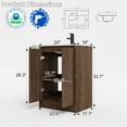 thumbnail image 3 of 24" Wood Bathroom Vanity Set with Sink Top, Faucet and Drain, Without Mirror, 3 of 10