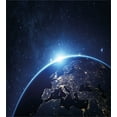thumbnail image 3 of Earth Duvet Cover Set, Planet from the Space at Night Galactic Astronomy Themed Ethereal Interstellar Image, Decorative 3 Piece Bedding Set with 2 Pillow Shams, Queen Size, Dark Blue, by Ambesonne, 3 of 3