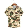 thumbnail image 3 of Xdegoge Camo Shirts for Men Button Up Short Sleeve Summer Hawaiian Vacation Collared Shirt Casual Hunting Lightweight Camouflage Graphic Tee Shirt Outdoor Hiking Camping Fishing Shirt Flash, 3 of 5