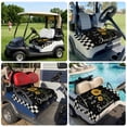 thumbnail image 6 of Golf Cart Seat Covers for 2 Seater,Sunflower Vingra Microfiber Cart Seat Towel Blanket,Farmhouse Garden Floral Bees Plaid Absorbent Breathable Non Slip Bench Seats Protector for Golf Course 51"x31", 6 of 9