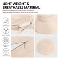 thumbnail image 4 of WCJM Lightweight Straw Visor Hat for Women 2 Way Wear Zipper Off Crown Sun Cap Foldable for Travel Outdoor Beach Holiday, 4 of 6