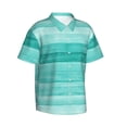 thumbnail image 2 of Bixox Men's Hawaiian Shirts Men's Teal Turquoise Print Short-Sleeve Shirt-3X-Large, 2 of 8
