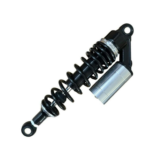 Amortiguador genérico de aluminio para motocicleta, repuesto profesional. Negro y Plata