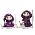 thumbnail image 5 of Skull Grim Reaper Statue, Halloween Walking Dog Ghost Statue, Cute Halloween Tabletop Figurines Ornament, 5 of 5