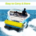 thumbnail image 5 of 3-Layer Water Floating Mat Foam Pad for Lake, 87" x 36" Tear-Resistant Relaxing Foam Raft Lily Pad for Pool River Ocean Outdoor Water Activities, Yellow, 5 of 8