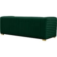 thumbnail image 4 of Maklaine Contemporary 31.5''H x 88''W x 35''D Green Velvet Sofa, 4 of 13