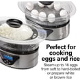 thumbnail image 6 of Digital Electric Food Steamer & Rice Cooker, 5.5 Quart, Black & Stainless Steel, 6 of 9