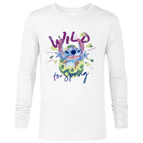 Disney Lilo & Stitch Wild for Spring Easter - Long Sleeve T-Shirt for Men - Customized-White