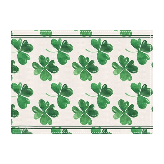 TanSiDing St Patrick's Day Green Drying Mat for Kitchen Counter Watercolor St Patricks Day Dish Drying Mats Spring Absorbent Reversible Dish Drainer Rack Mat Dish Pad 42*32cm