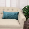 thumbnail image 3 of Parkland Collection Sora Transitional Quilted Teal Throw Pillow, 3 of 7