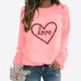 thumbnail image 2 of Women's Love Heart Sweatshirt Casual Long Sleeve Valentine's Day Shirts Teen Crewneck Pullover Tops, 2 of 3