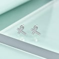 thumbnail image 2 of 925 Sterling Silver Cross Stud Earrings for Women, 2 of 8