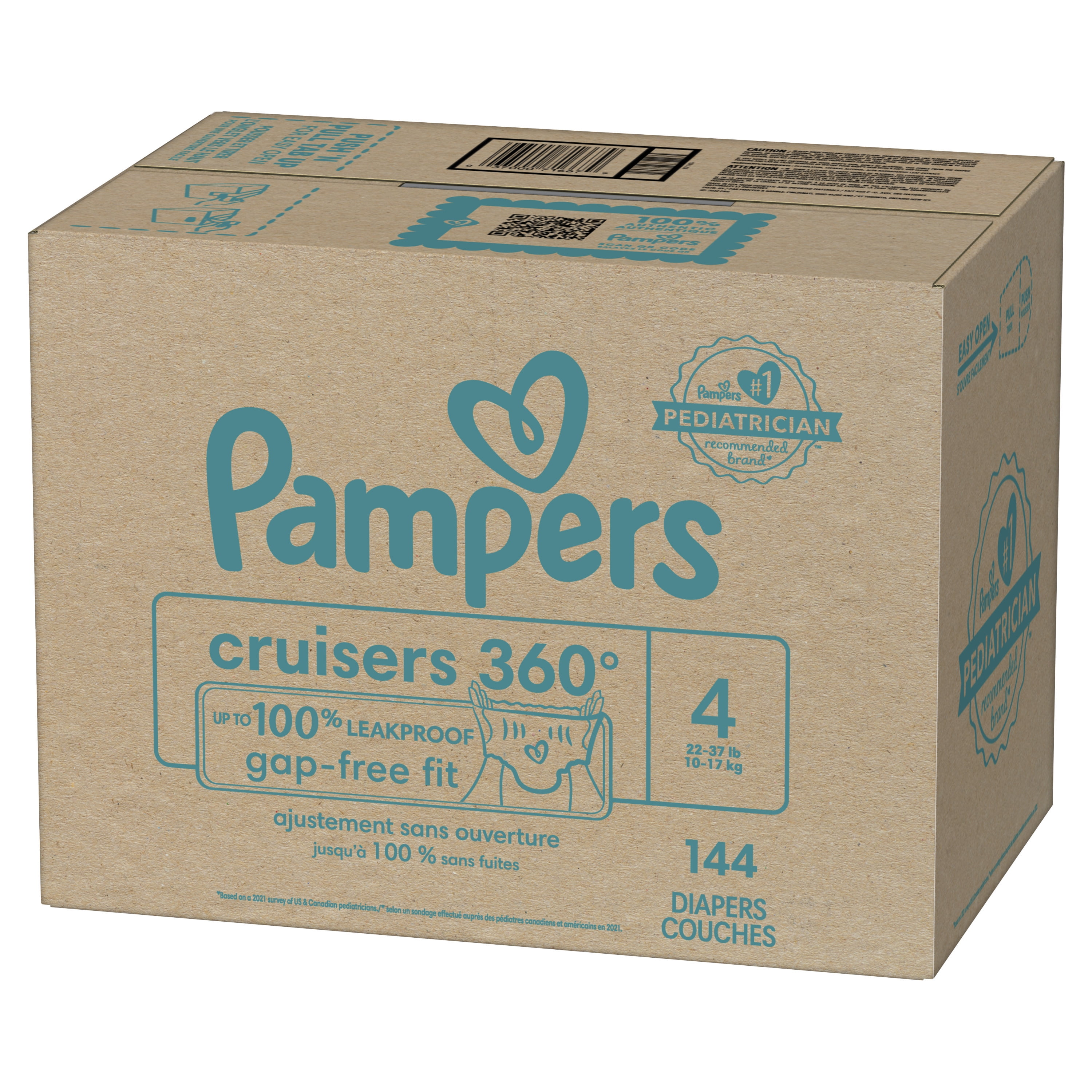 Pampers Cruisers 360 Size 4 Diapers, 144 Count Pampers Cruisers 360 Size 4 Diapers, 144 Count