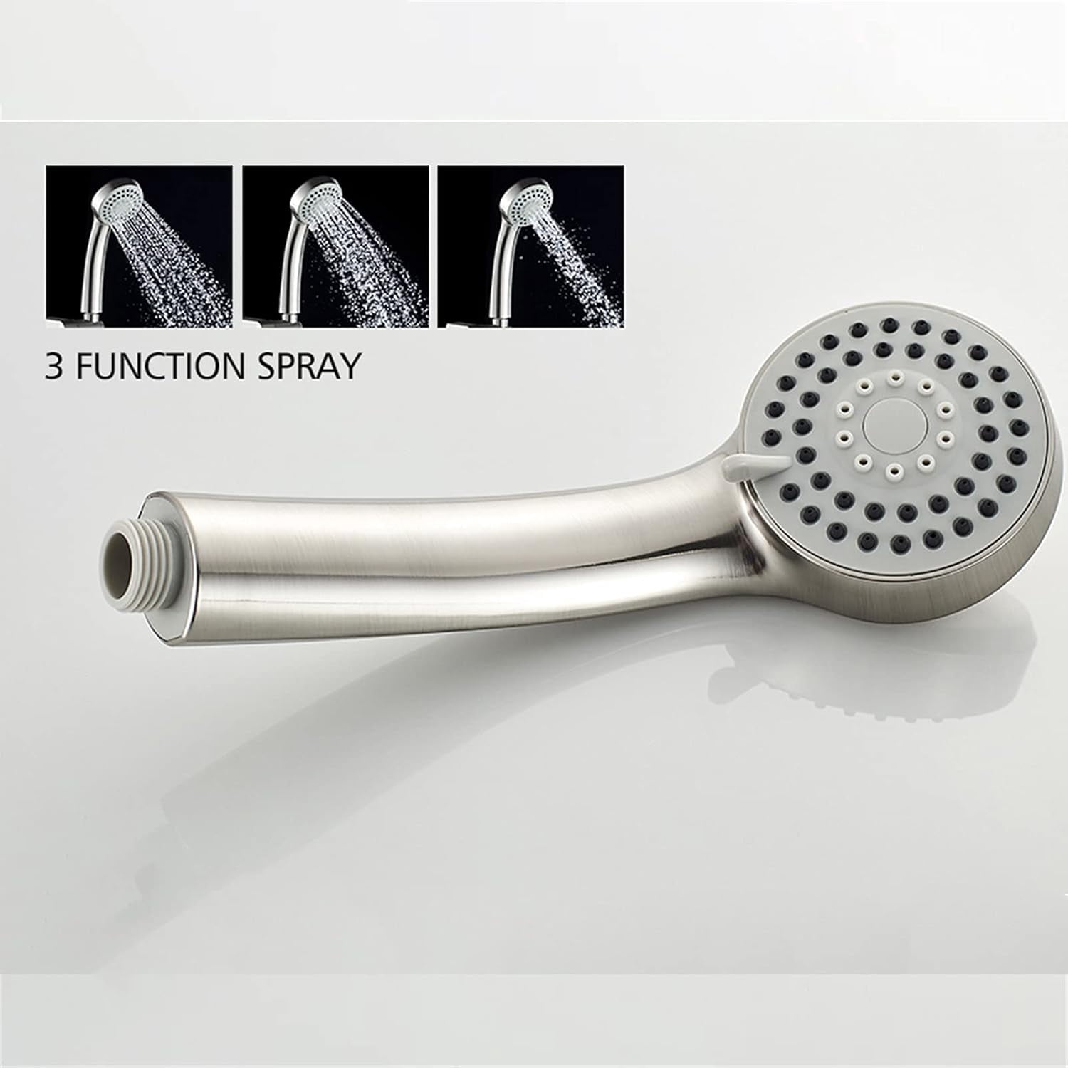 Bathtub Faucet Water Mixer Tap with Hand Shower, Single Holder Dual Control Stainless Steel Bathroom Faucets with Long Outlet