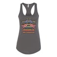 thumbnail image 2 of Wild Bobby, American By Birth Christian By Choice USA Flag Inspirational/Christian Ladies Racerback Tank Top, Dark Grey, Small, 2 of 3