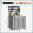 thumbnail image 7 of Patiowell 40 Gallon Outdoor Deck Box, Lockable Weatherproof Plastic Storage with Handles for Patio, Garden, Pool, 7 of 7