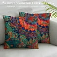 thumbnail image 3 of Nawypu  Throw Pillow Covers Abstract Mandala Flowers Square Pillowcases for Home Decor Sofa Car Bedroom Aesthetic Vintage Wild Floral Colorful Design Pillow Cases, 3 of 5