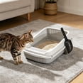 thumbnail image 4 of Cat Litter Box, Semi‑Enclosed High‑Sided Enclosure with Top Entry, Large Kitty Litter Box for Indoor Cats,Easy to Clean Cat Toilet Indoor Pet Supplies, 4 of 6