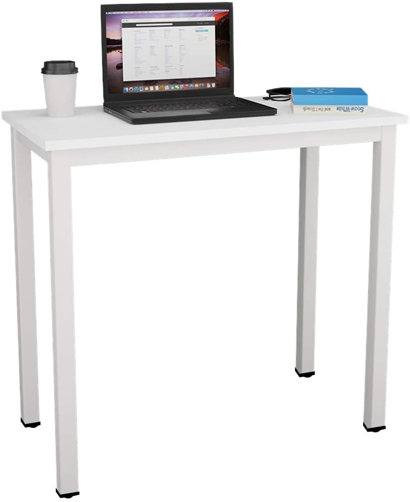 SOGES Small Computer Desk 31.5 inches Sturdy Writing Desk for Small Spaces,White
