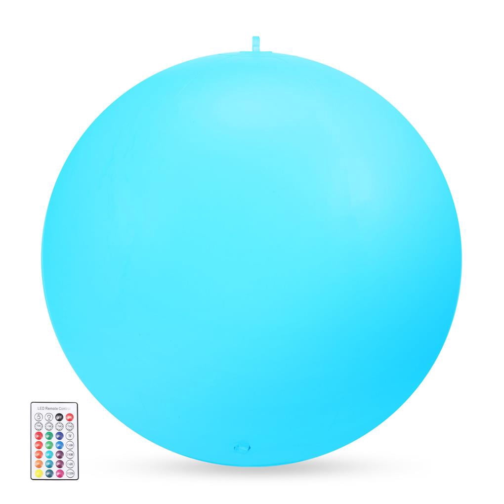 Pelota De Playa LED Gigante De 40 Cm Con Mando A Distancia – 16 Colores Y Control Por Infrarrojos | Impermeable IP68 Para Piscina, Jardín Y Fiestas