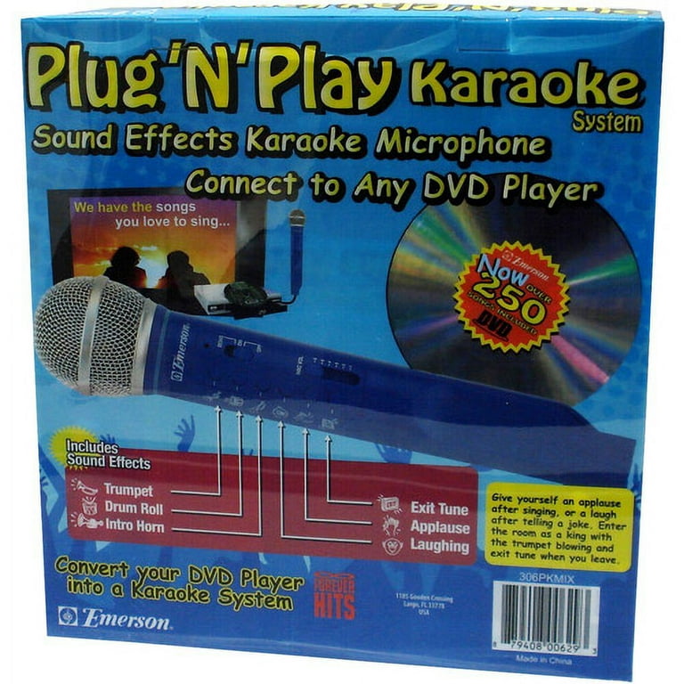 Emerson Plug N Sing Karaoke System 30 Pop/rock Karaoke Songs DVD XBOX  XBOX360 PS 879408007665
