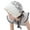 Beige, variante sur Coofit Casquette de Soleil pour Bébé Respirante en Dentelle avec Fleurs et Nœud, Bonnet de Soleil pour Nourrissons