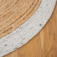 thumbnail image 3 of SAFAVIEH Braided Carina Bordered Reversible Area Rug, Light Gray/Natural, 6' x 9' Oval, 3 of 11