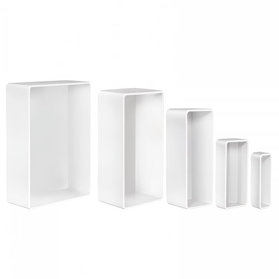 ACDANC 5 Pcs Silicone Resin Molds Set with Wooden Support, Large Rectangle Epoxy Casting Molds for DIY Decor, silicone molds for resin