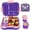 Purple, variant on Caperci 4.8 Cups Bento Box for Kids - 4 Compartments Large Lunch Box with Two Modular Containers, Leak-Proof, Microwave & Dishwasher Safe, BPA-Free, Unicorn Pattern (Purple)