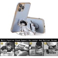 thumbnail image 3 of 1 paquete de funda con soporte oculto de astronauta para iPhone 13 Pro Max, funda protectora con diseño de astronauta chapado en 6D (gris azulado), 3 of 5