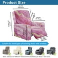 thumbnail image 6 of SCRAWLGOD Marble Print Golden Pink Recliner Slipcovers 4-Pieces Lazyboy Recliner Cover Recliner Couch Coverswith Storage Pocket Furniture Protector for Living Room, 6 of 7