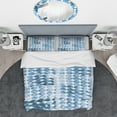 thumbnail image 3 of Designart 'Indigo watercolor geometrical II' Geometric Duvet Cover Set, 3 of 4