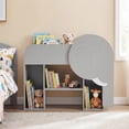 thumbnail image 4 of Costway Montessori Bookshelf with Elephant Shape, Chalkboard, 5 Cubbies, 3-Row Abacus Toy, 4 of 10