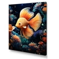 thumbnail image 2 of Designart "Ocean Dance Abstract" Animals Canvas Wall Art - Modern Orange Butterfly Fish Hallway Wall Art Decor, 2 of 6