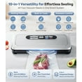 thumbnail image 3 of Vacuum Sealer for Food, 80kPA Powerful Food Saver Vacuum Sealer Machine, 10-in-1 Food Vacuum Sealer with Dry & Moist Food Modes Built-in Cutter, Digital Timer, 3 of 9