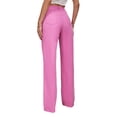 thumbnail image 4 of SAYOO Women's Straight Jeans Ripped High Waist Casual Versatile Full-Length Pants, Pink, 4 of 8