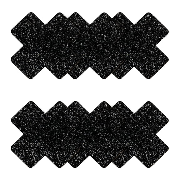 TELOLY 6 Pairs Glitter Pasties Covers Valentine's Day Disposable Shaped Stickers