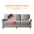 thumbnail image 4 of Gzxs 83" Modern Sofa Couch for Living Room, Linen Upholstered 3 Seater Sofa for Small Space, Apartment, Offfice, Studio, Gray, 4 of 9