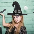 thumbnail image 2 of Elainilye Witch Hats for Woman Girl, Halloween Witches Hats with Skeleton Hand, Witch Wizard-Hat, Halloween Decorations for Outdoor Party Accessories, Black-A, 2 of 6