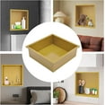 thumbnail image 5 of Shower Storage Shelf, Stainless Steel Shower Niche No Tile Needed, Niche for Shower Wall Recessed Niche Shower for Bathroom Storage for Kitchen, Living Room, Balconies, Office (12" x 12", Gold), 5 of 9