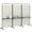 White, variant on Costway 3-Panel Room Divider with Storage Shelves 6FT Tall Folding Privacy Screen on Wheels Black